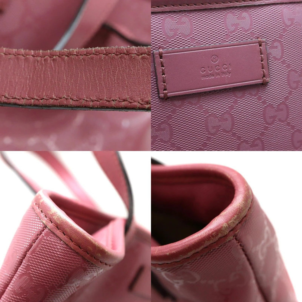 Gucci GG Imprime Joy Tote Bag pink canvas leather - Picture 8 of 8